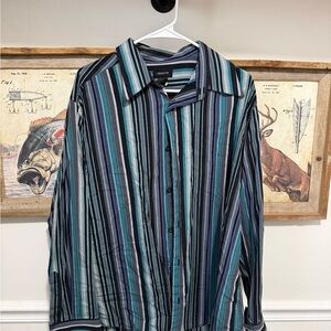 Vintage Western Striped Men's Shirt